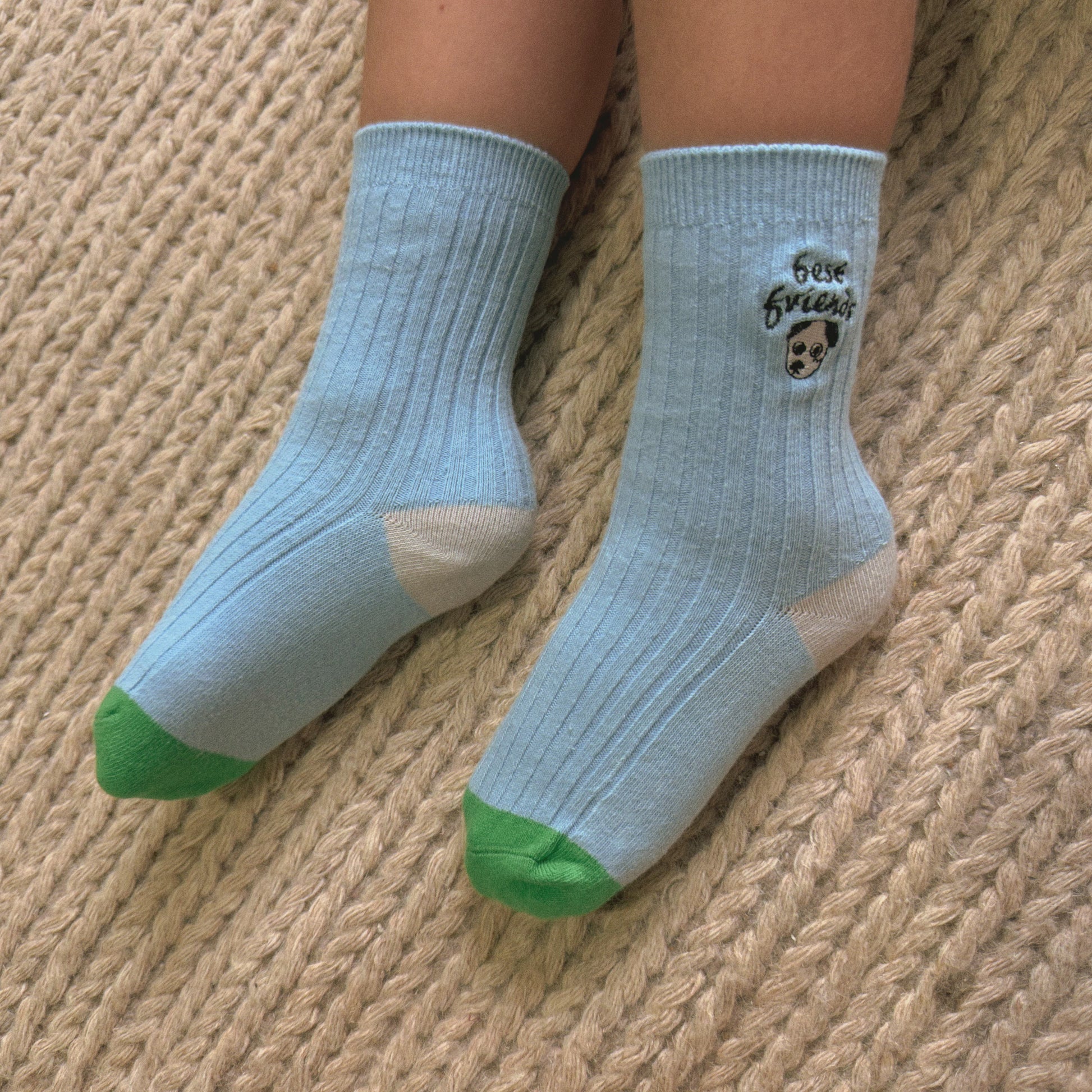 Girls And Boys Embroidered Socks (4 Pack)