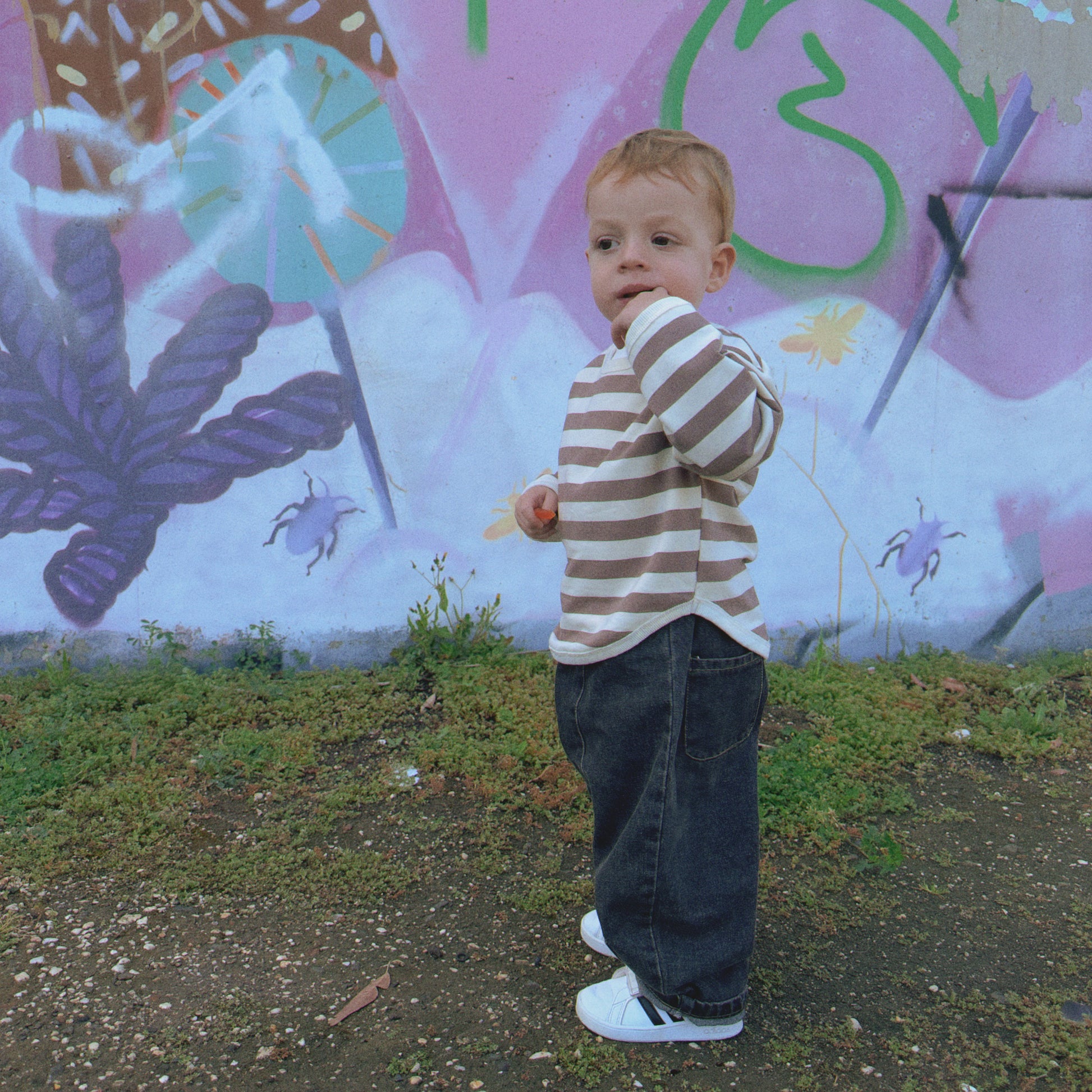 GIRLS AND BOYS STRIPED BASIC T-SHIRT