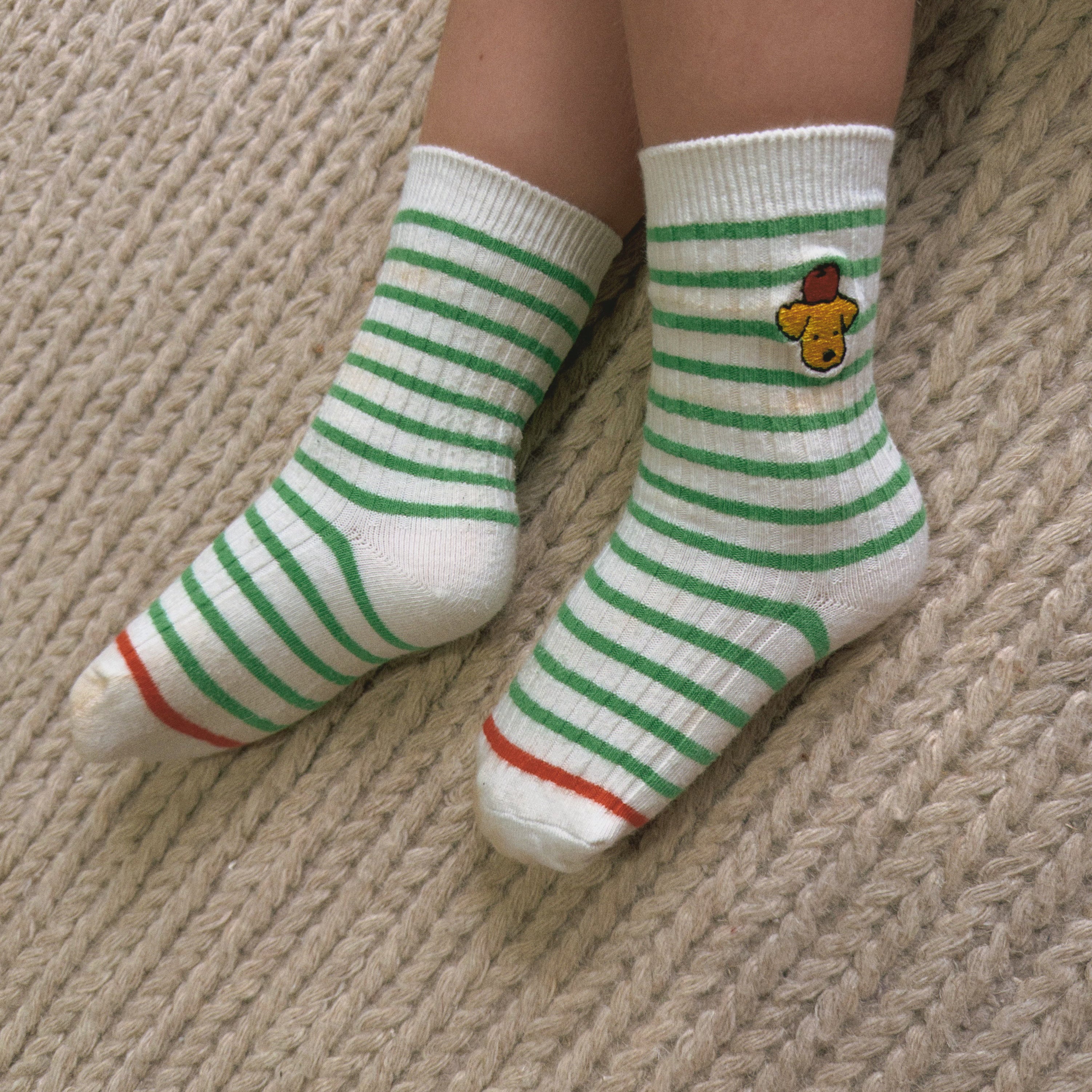 Girls And Boys Embroidered Socks (4 Pack)