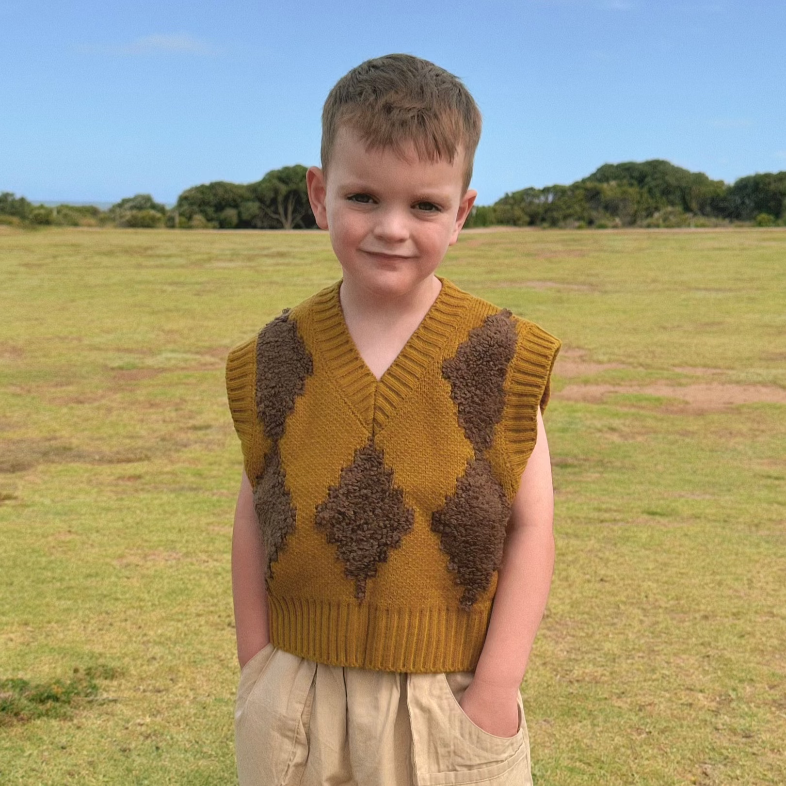 Boys Funky Knitted Sweater Vest