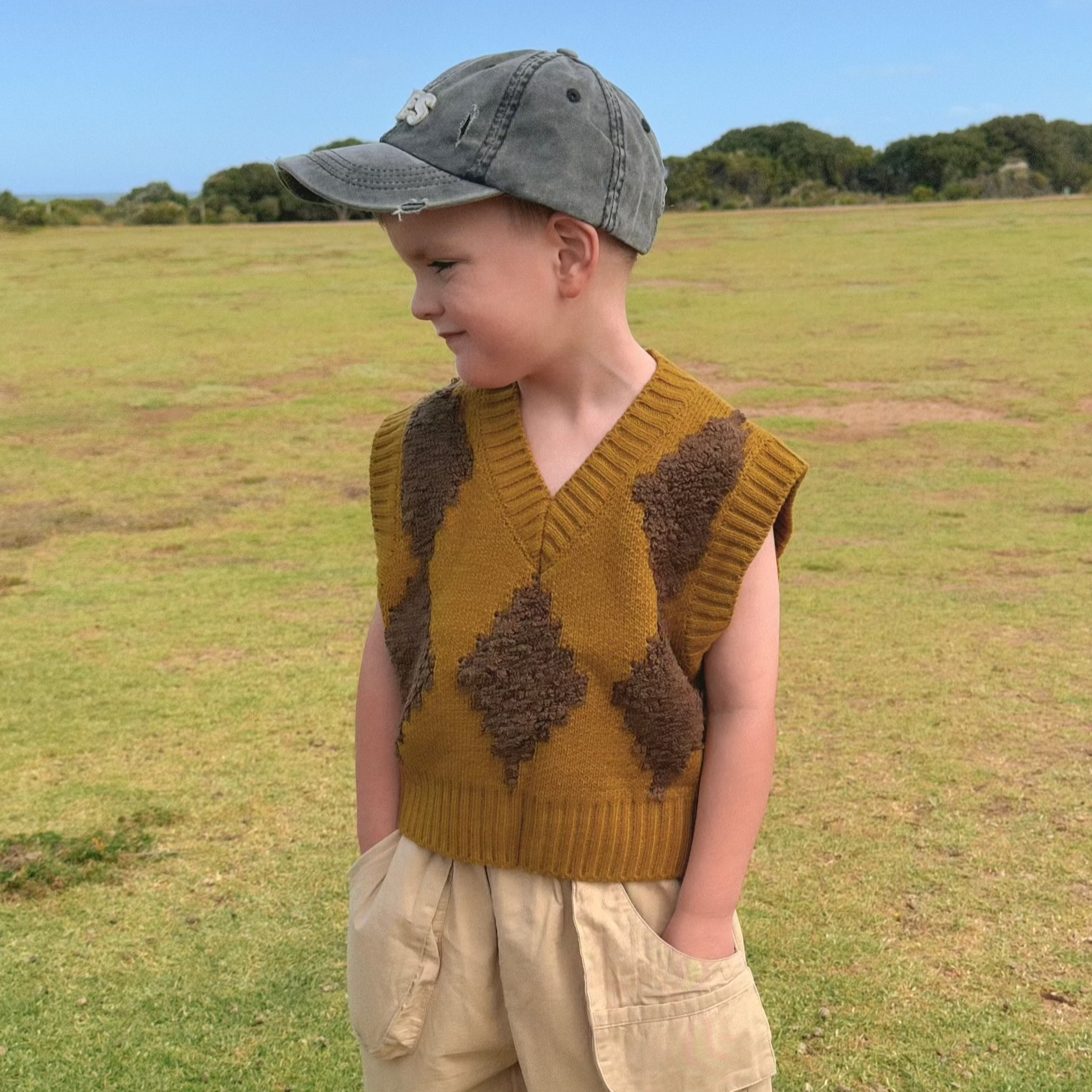 Boys Funky Knitted Sweater Vest