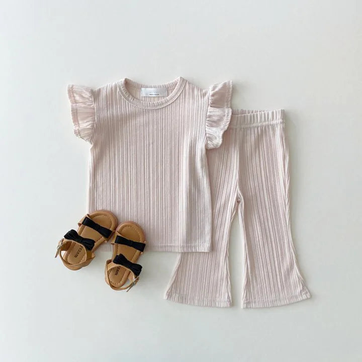 Girls Matching Tee and Flares Set