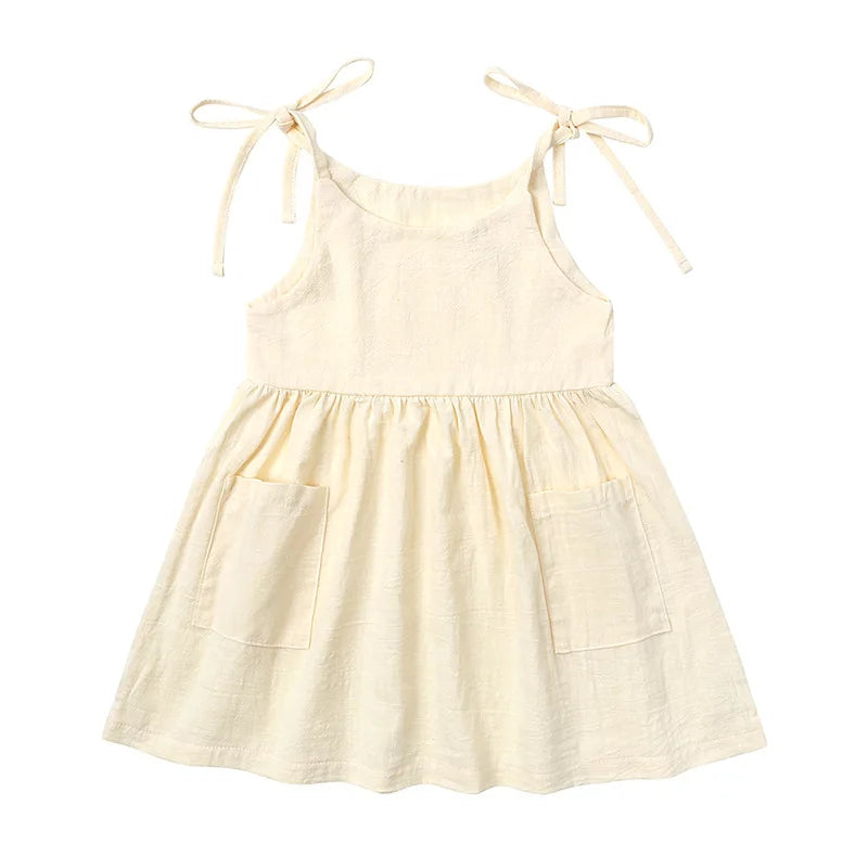 Linen Bow Summer Dress