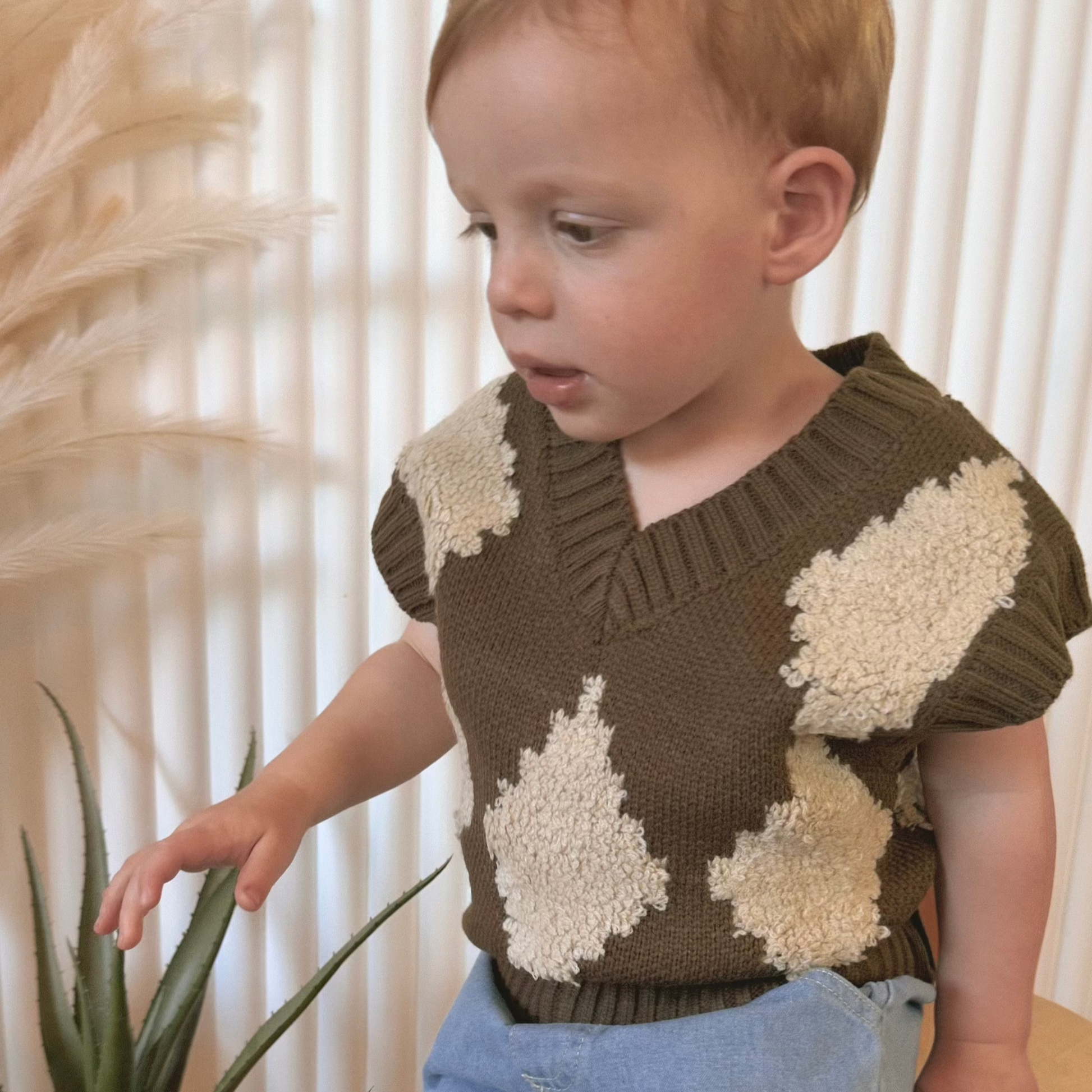 Boys Funky Knitted Sweater Vest