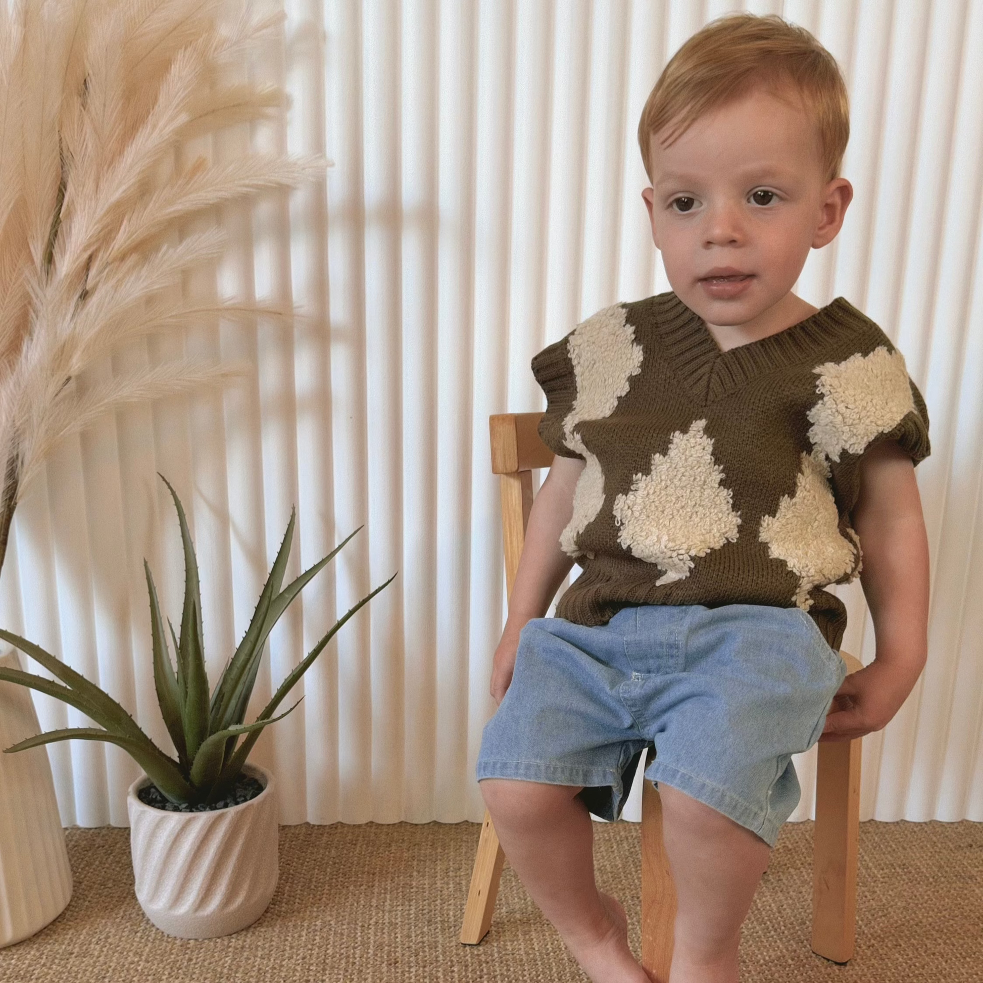 Boys Funky Knitted Sweater Vest