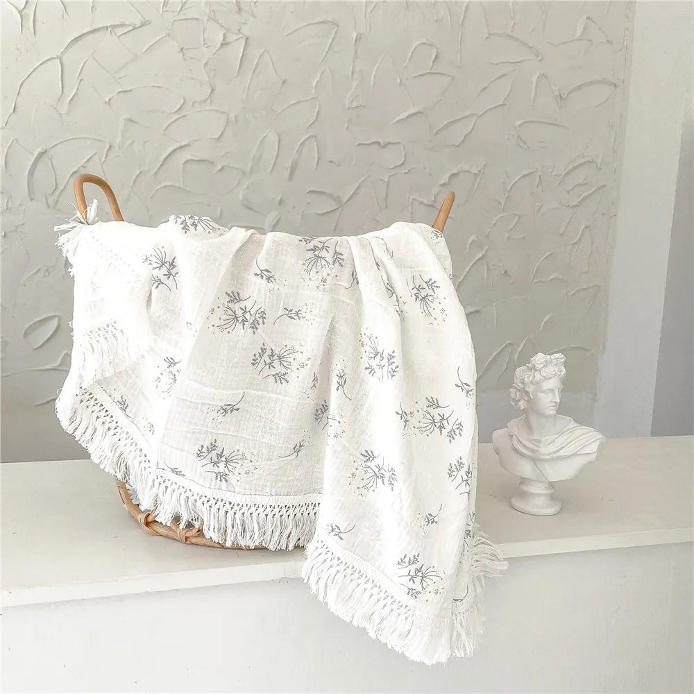 100% Cotton Crape Printed Muslin Wrap